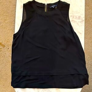 Madewell black silk sleeveless tunic